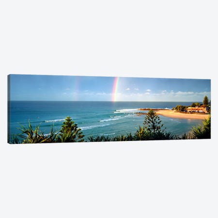 Rainbow over the sea Canvas Print #PIM9073} by Panoramic Images Art Print