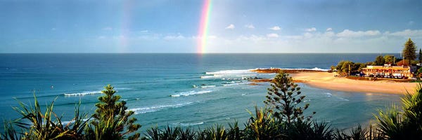 Rainbows: Rainbow over the sea by Panoramic Images
