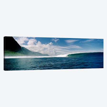 Waves in the sea Canvas Print #PIM9081} by Panoramic Images Canvas Artwork