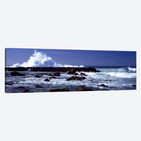 Waves breaking on the coast Canvas Print #PIM9083} by Panoramic Images Canvas Artwork