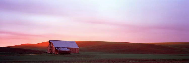 Barn in a field at sunset, Palouse, Whitman County, Washington State, USA #3