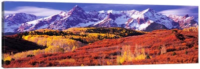 Autumn Mountainside Landscape Featuring Sneffels Range, San Miguel County, Colorado, USA Canvas Art Print - Colorado Art