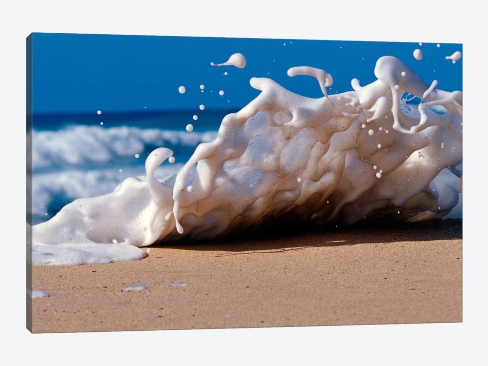 Foam splashing on the beach by Panoramic Images 1-piece Art Print