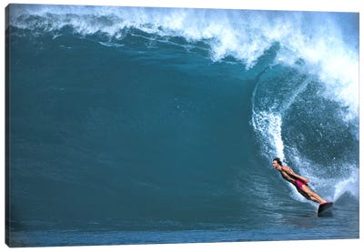 Man surfing in the sea Canvas Art Print - Athlete Art