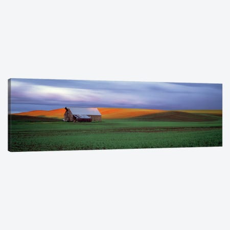 Barn in a field at sunset, Palouse, Whitman County, Washington State, USA #4 Canvas Print #PIM9114} by Panoramic Images Canvas Print