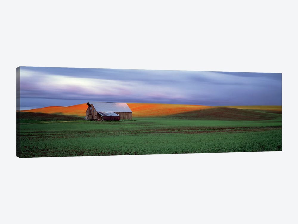 Barn in a field at sunset, Palouse, Whitman County, Washington State, USA #4 by Panoramic Images 1-piece Art Print