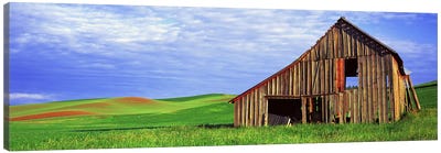 Dilapidated barn in a farm, Palouse, Whitman County, Washington State, USA Canvas Art Print