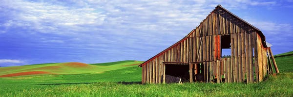 Washington: Dilapidated barn in a farm, Palouse, Whitman County, Washington State, USA by Panoramic Images
