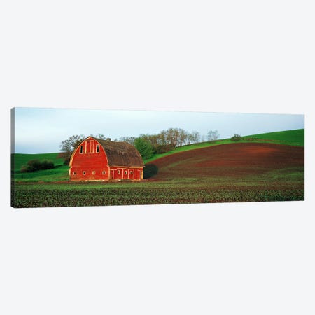 Barn in a field at sunset, Palouse, Whitman County, Washington State, USA #5 Canvas Print #PIM9136} by Panoramic Images Canvas Print