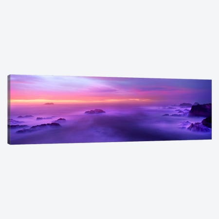 Fog reflected in the sea at sunset Canvas Print #PIM9138} by Panoramic Images Canvas Artwork