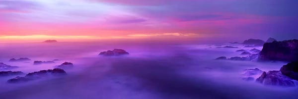 Mist & Fog: Fog reflected in the sea at sunset by Panoramic Images