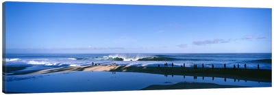 Waves in the sea Canvas Art Print - Panoramic Photography