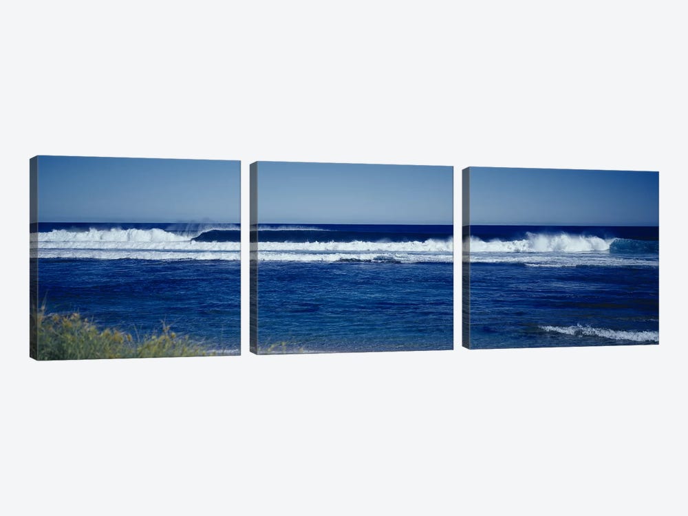 Waves in the sea by Panoramic Images 3-piece Canvas Artwork