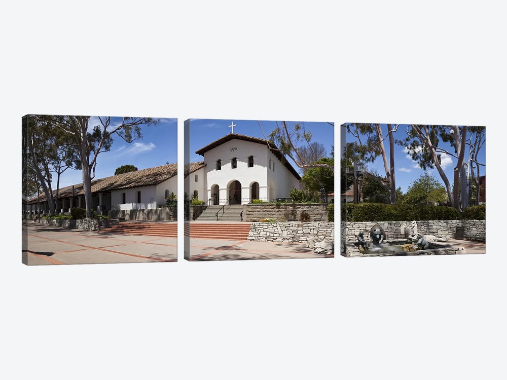 Facade of a church, Mission San Luis Obispo, San Luis Obispo, San Luis Obispo County, California, USA by Panoramic Images 3-piece Canvas Wall Art