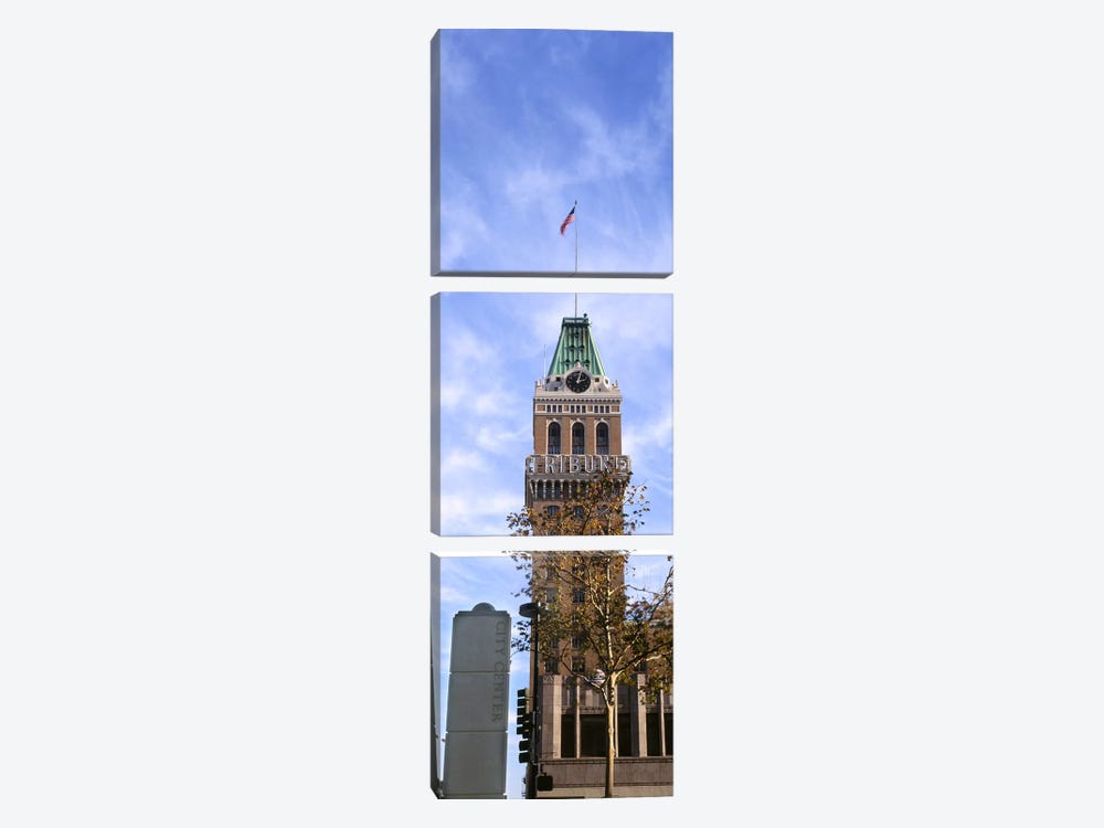 Low angle view of an office building, Tribune Tower, Oakland, Alameda County, California, USA by Panoramic Images 3-piece Canvas Artwork