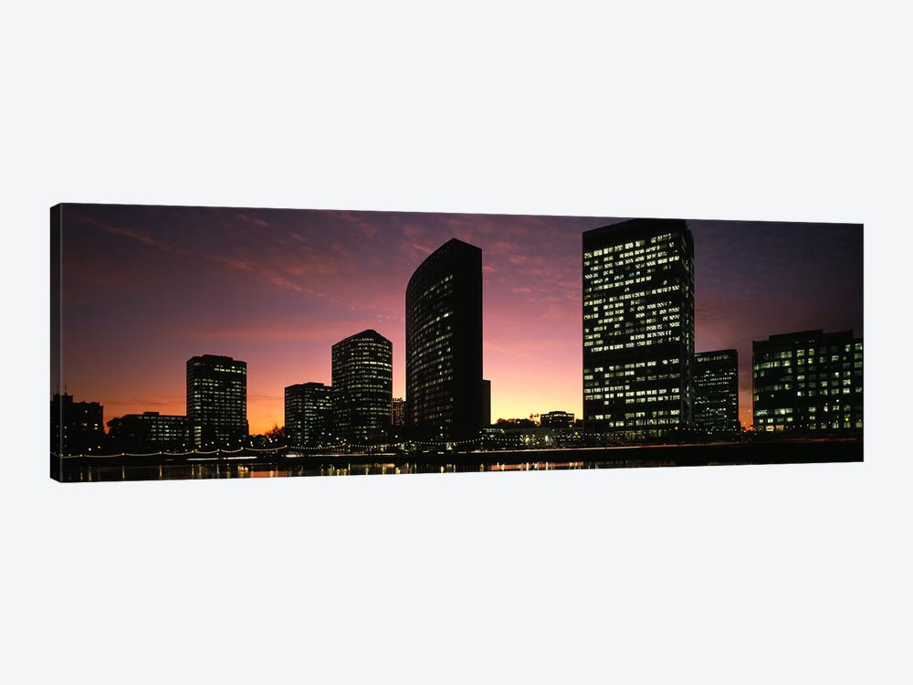 Buildings at the waterfront, Oakland, Alameda County, California, USA by Panoramic Images 1-piece Canvas Art