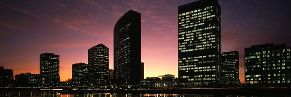 Oakland: Buildings at the waterfront, Oakland, Alameda County, California, USA by Panoramic Images