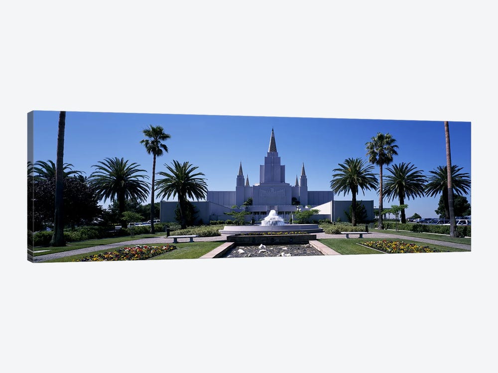 Formal garden in front of a temple, Oakland Temple, Oakland, Alameda County, California, USA #2 by Panoramic Images 1-piece Art Print