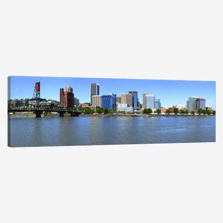 Buildings at the waterfront, Portland Rose Festival, Portland, Multnomah County, Oregon, USA 2010 Canvas Print #PIM9168} by Panoramic Images Canvas Art Print