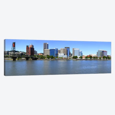 Buildings at the waterfront, Portland Rose Festival, Portland, Multnomah County, Oregon, USA Canvas Print #PIM9169} by Panoramic Images Canvas Art Print