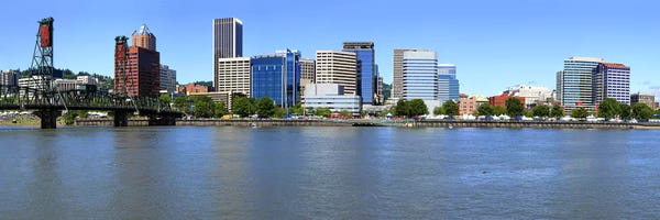Buildings at the waterfront, Portland Rose Festival, Portland, Multnomah County, Oregon, USA