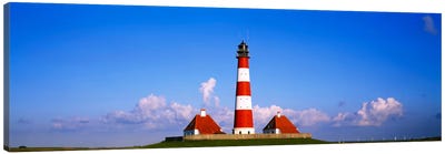 Westerheversand Lighthouse, Nordfriesland, Schleswig-Holstein, Germany Canvas Art Print - Germany Art