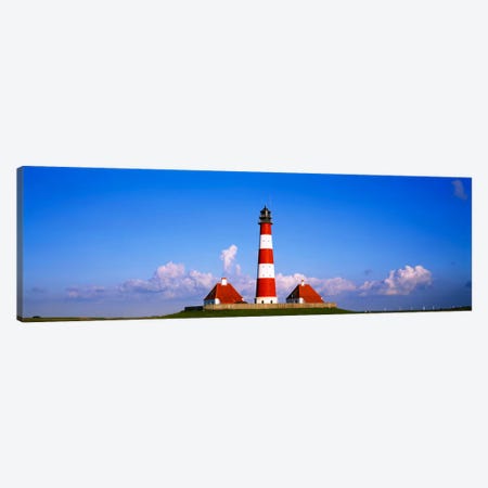 Westerheversand Lighthouse, Nordfriesland, Schleswig-Holstein, Germany Canvas Print #PIM917} by Panoramic Images Art Print