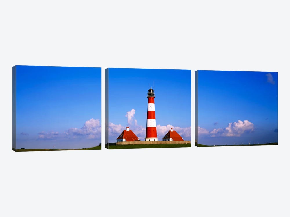 Westerheversand Lighthouse, Nordfriesland, Schleswig-Holstein, Germany by Panoramic Images 3-piece Canvas Art