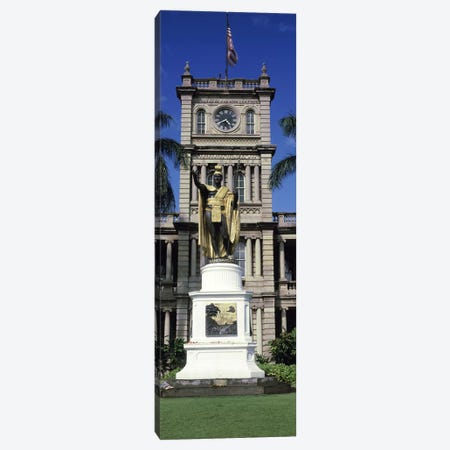 Statue of King Kamehameha in front of a government building, Aliiolani Hale, Honolulu, Oahu, Honolulu County, Hawaii, USA #2 Canvas Print #PIM9181} by Panoramic Images Art Print