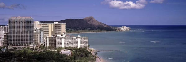 Honolulu: Buildings at the waterfront, Honolulu, Oahu, Honolulu County, Hawaii, USA 2010 by Panoramic Images