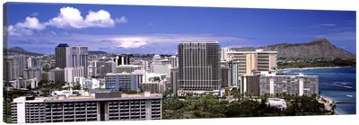 Buildings at the waterfront, Honolulu, Oahu, Honolulu County, Hawaii, USA 2010 #2 Canvas Art Print - Honolulu Art