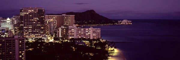 Honolulu: Buildings at the waterfront, Honolulu, Oahu, Honolulu County, Hawaii, USA by Panoramic Images