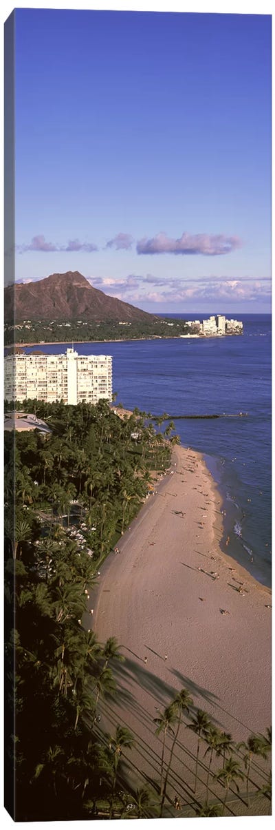 Buildings at the waterfront, Honolulu, Oahu, Honolulu County, Hawaii, USA #3 Canvas Art Print - Coastline Art