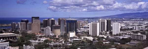 Honolulu: High angle view of a city, Honolulu, Oahu, Honolulu County, Hawaii, USA 2010 by Panoramic Images