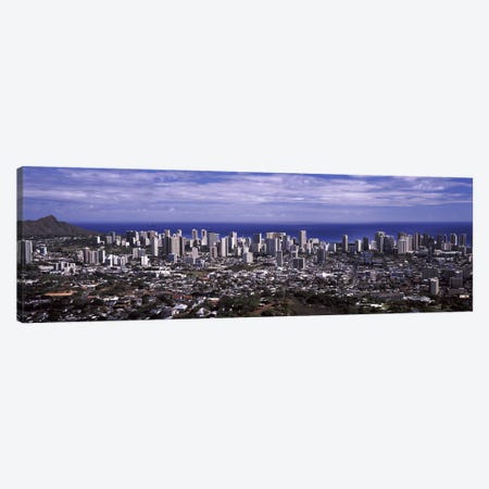 High angle view of a city, Honolulu, Oahu, Honolulu County, Hawaii, USA 2010 #2 Canvas Print #PIM9194} by Panoramic Images Art Print
