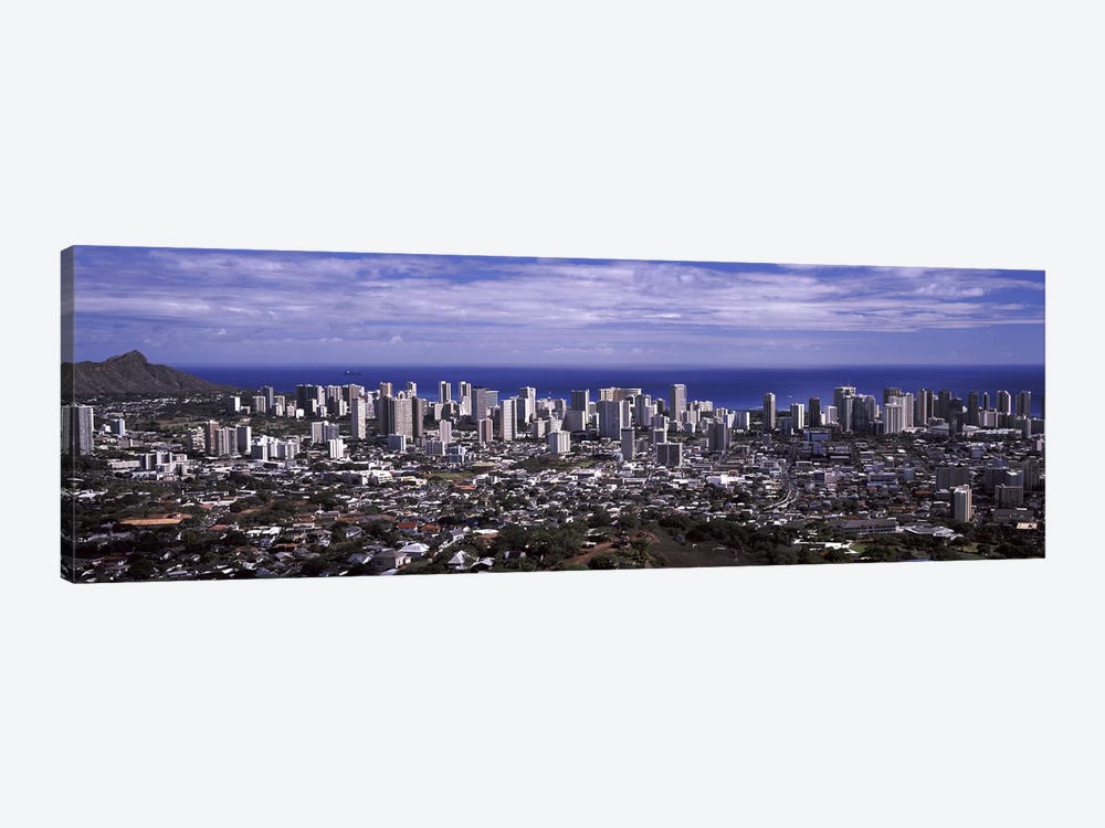 High angle view of a city, Honolulu, Oahu, Honolulu County, Hawaii, USA 2010 #2 by Panoramic Images 1-piece Art Print