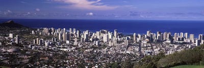 High angle view of a city, Honolulu, Oahu, Honolulu County, Hawaii, USA 2010 #3 by Panoramic Images multi panel art