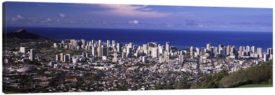 High angle view of a city, Honolulu, Oahu, Honolulu County, Hawaii, USA 2010 #3 Canvas Art Print - Honolulu Art