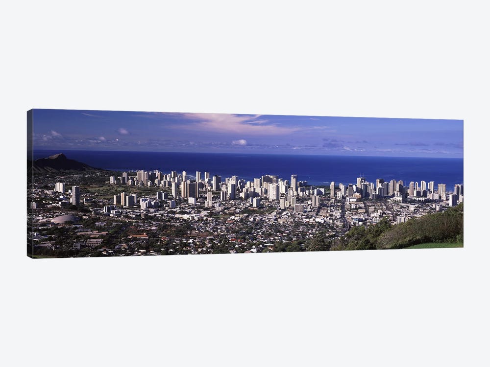 High angle view of a city, Honolulu, Oahu, Honolulu County, Hawaii, USA 2010 #3 by Panoramic Images 1-piece Canvas Wall Art