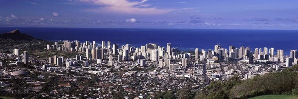 Honolulu: High angle view of a city, Honolulu, Oahu, Honolulu County, Hawaii, USA 2010 #3 by Panoramic Images