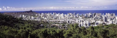 High angle view of a city, Honolulu, Oahu, Honolulu County, Hawaii, USA 2010 #4 by Panoramic Images canvas print