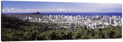 High angle view of a city, Honolulu, Oahu, Honolulu County, Hawaii, USA 2010 #4 Canvas Art Print - Honolulu Art