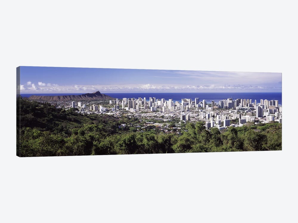 High angle view of a city, Honolulu, Oahu, Honolulu County, Hawaii, USA 2010 #4 by Panoramic Images 1-piece Art Print