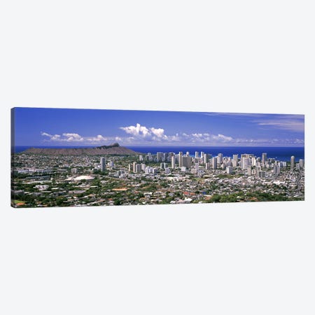 High angle view of a city, Honolulu, Oahu, Honolulu County, Hawaii, USA 2010 #5 Canvas Print #PIM9198} by Panoramic Images Canvas Art