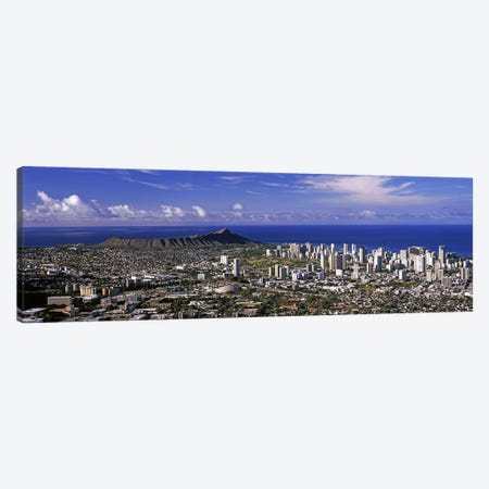 High angle view of a city, Honolulu, Oahu, Honolulu County, Hawaii, USA 2010 #6 Canvas Print #PIM9199} by Panoramic Images Canvas Art