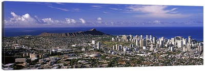 High angle view of a city, Honolulu, Oahu, Honolulu County, Hawaii, USA 2010 #6 Canvas Art Print - Honolulu Art