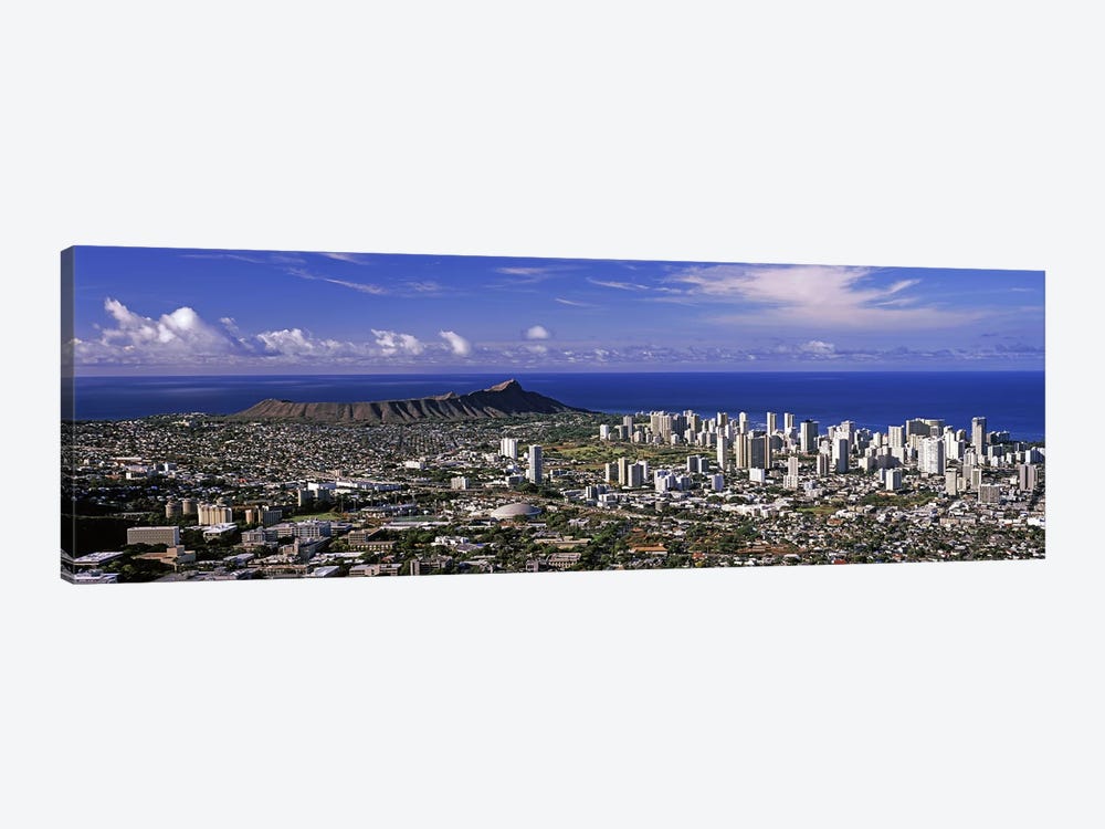 High angle view of a city, Honolulu, Oahu, Honolulu County, Hawaii, USA 2010 #6 by Panoramic Images 1-piece Canvas Art