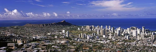 High angle view of a city, Honolulu, Oahu, Honolulu County, Hawaii, USA 2010 #6