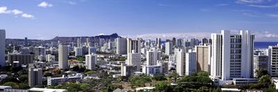 High angle view of a city, Honolulu, Oahu, Honolulu County, Hawaii, USA 2010 #7 by Panoramic Images multi panel art