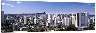 High angle view of a city, Honolulu, Oahu, Honolulu County, Hawaii, USA 2010 #7 Canvas Art Print - Honolulu Art